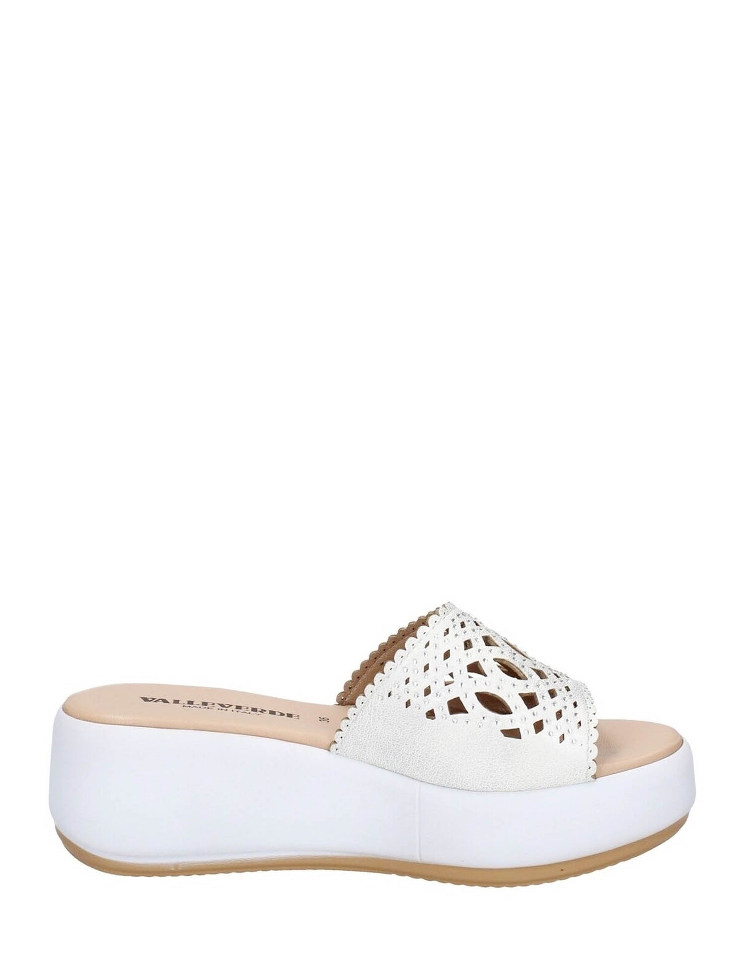 Sandali zeppa Bianco Valleverde