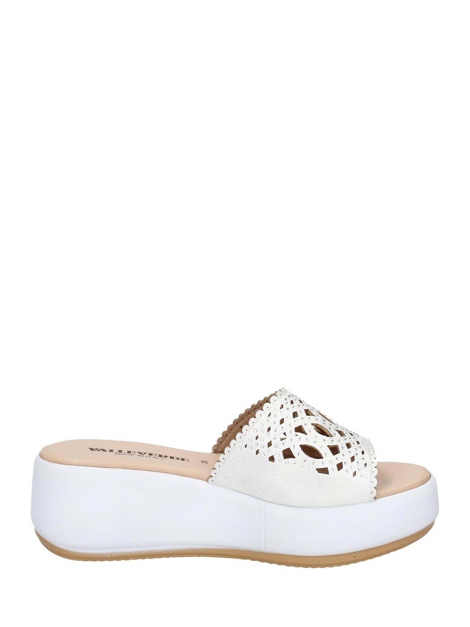 Sandali zeppa Bianco Valleverde