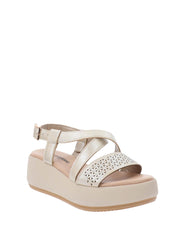 Sandali zeppa Beige Valleverde