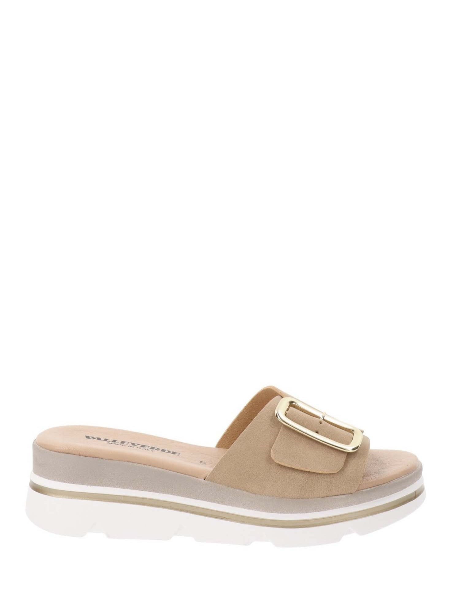 Sandali zeppa Beige Valleverde