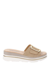 Sandali zeppa Beige Valleverde