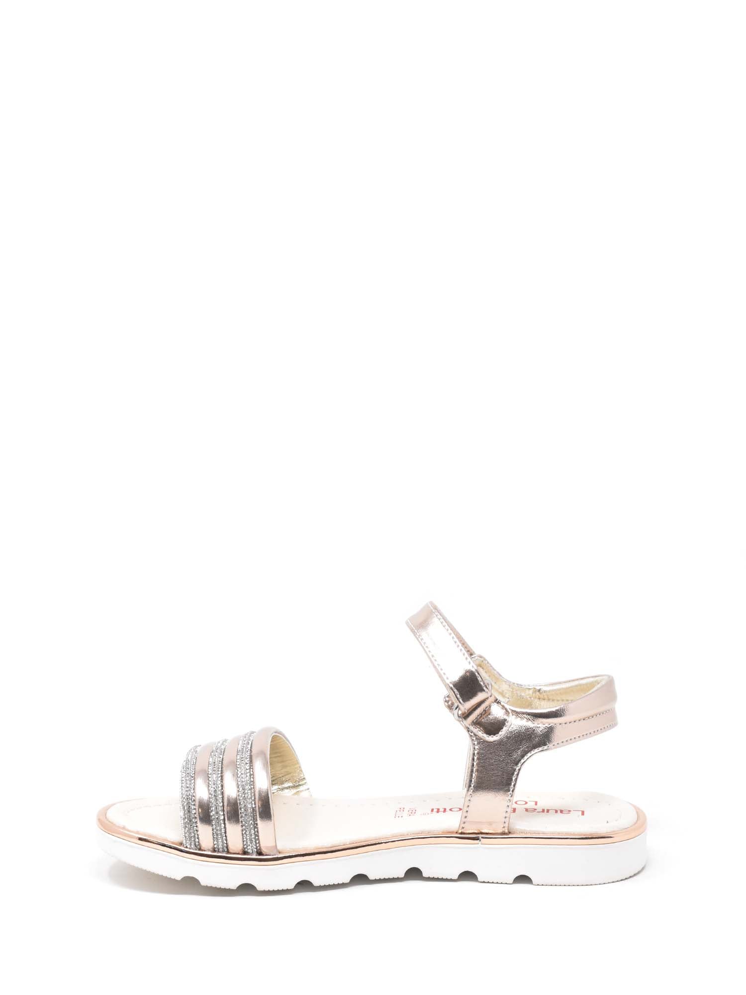 Sandali con strappi Oro Rosa Laura Biagiotti