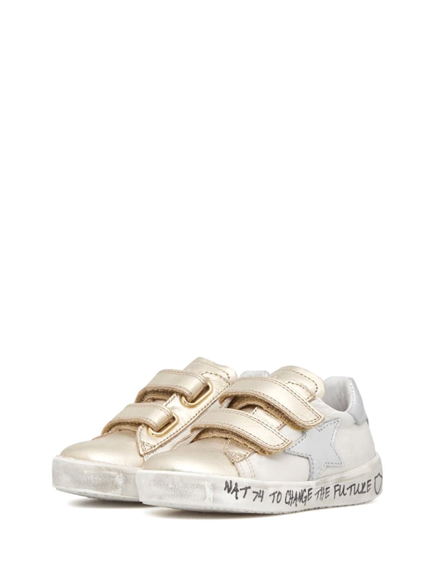 Scarpe con strappi Oro Naturino