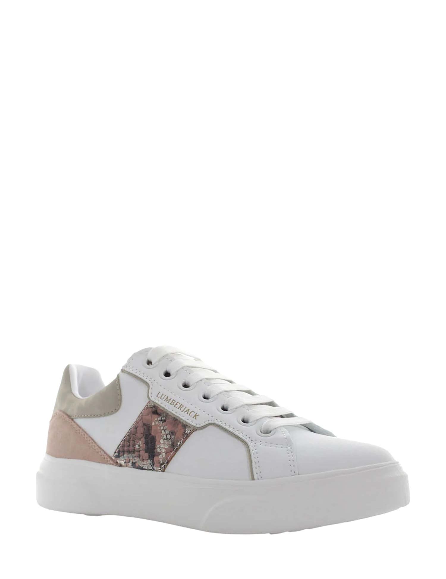 Sneakers Bianco Rosa Lumberjack