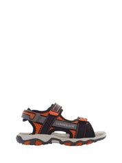 Sandali con strappi Nero Arancione Lumberjack
