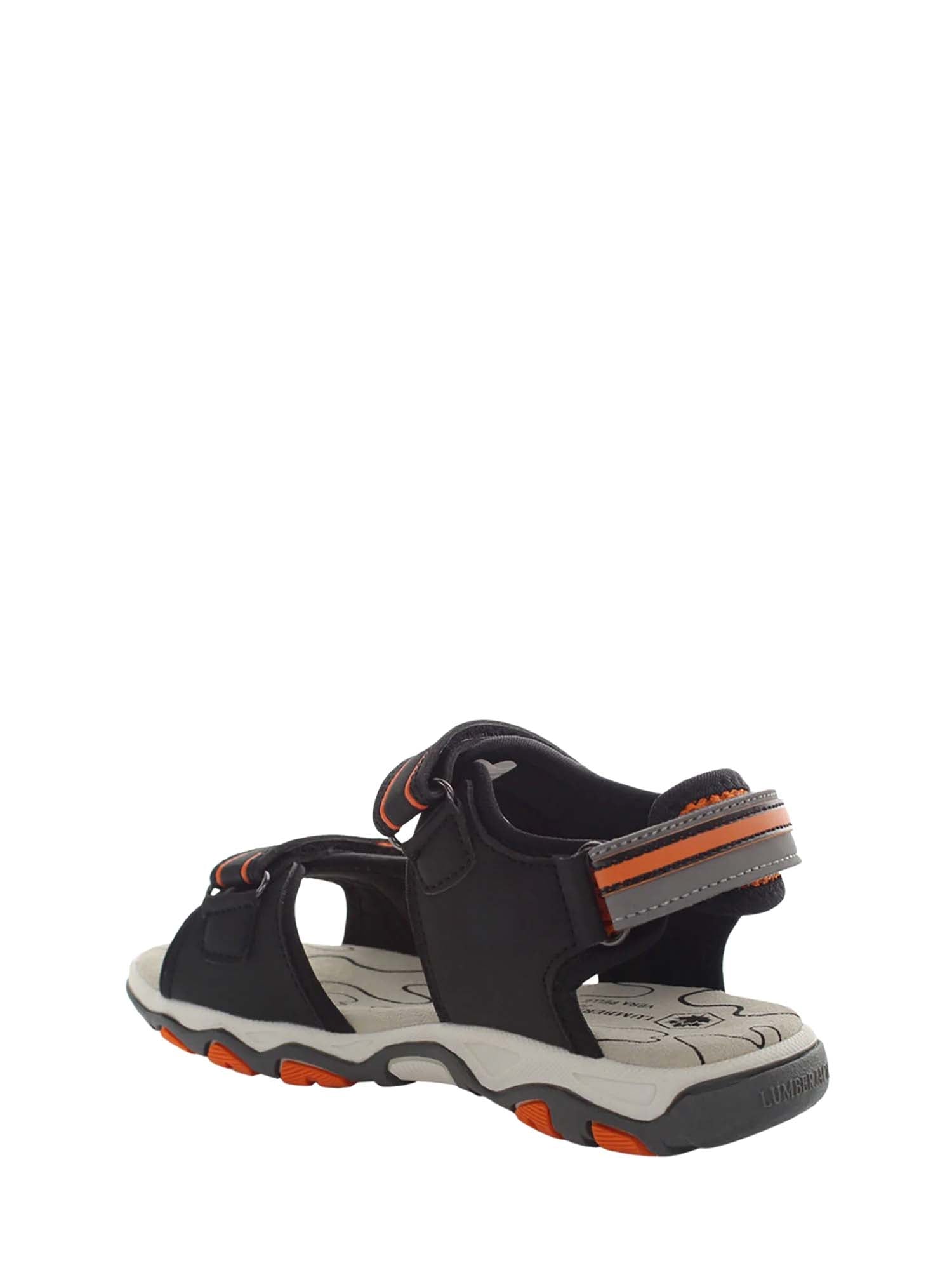 Sandali con strappi Nero Arancione Lumberjack