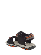 Sandali con strappi Nero Arancione Lumberjack