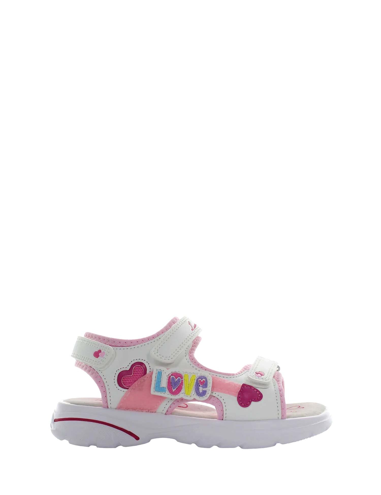 Sandali con strappi Bianco Rosa Lumberjack