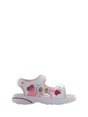 Sandali con strappi Bianco Rosa Lumberjack