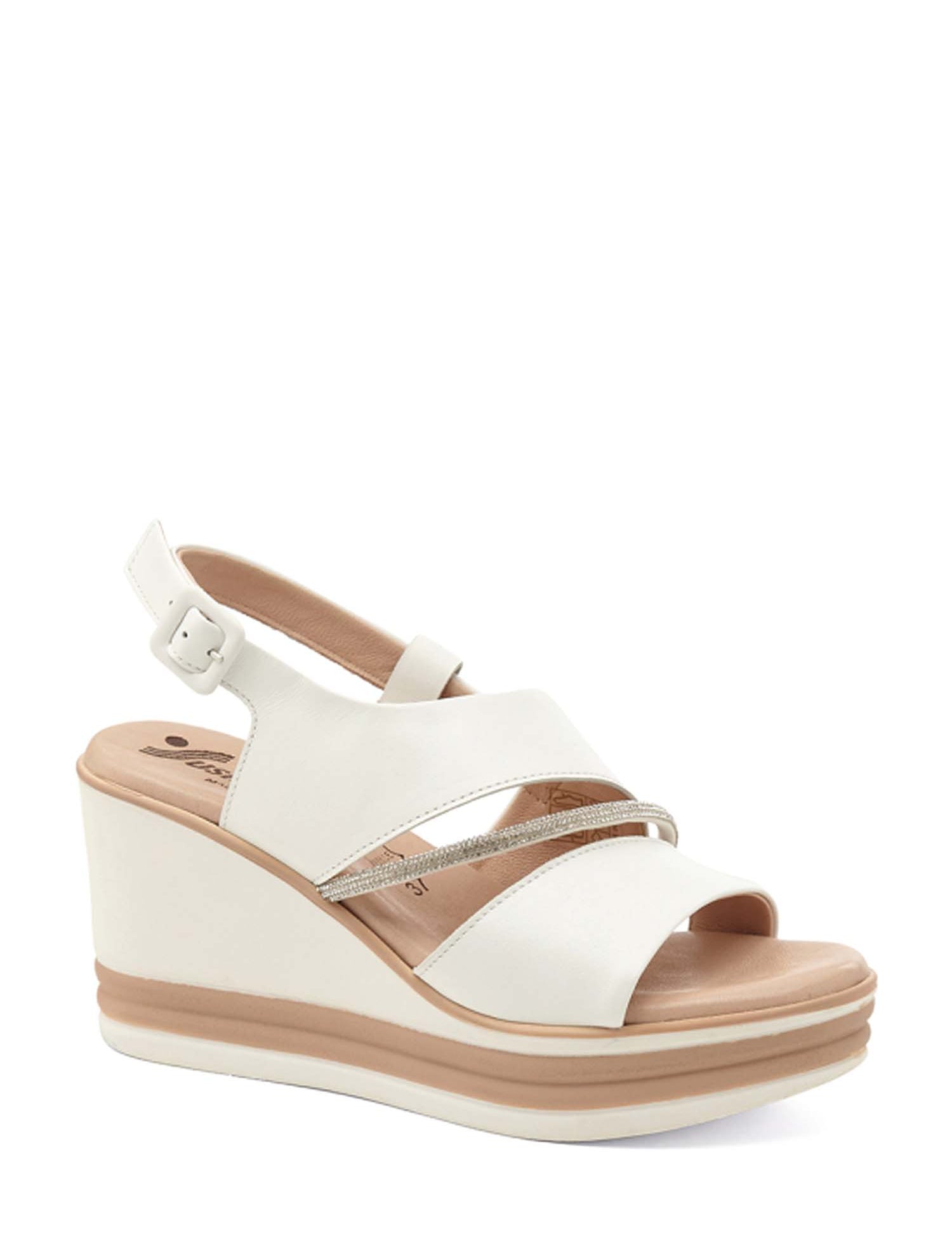 Sandali zeppa Bianco Susimoda