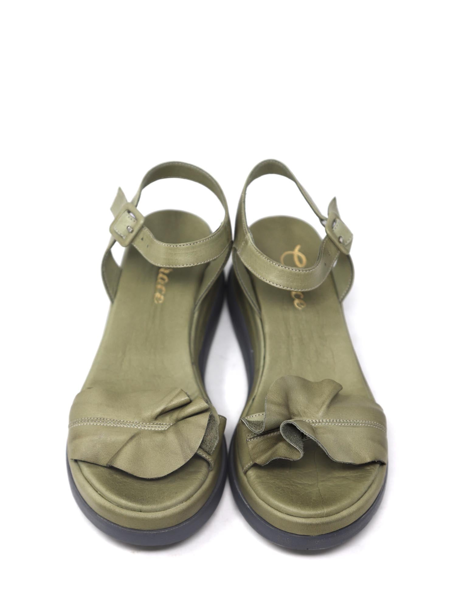 Sandali zeppa Verde Grace Shoes