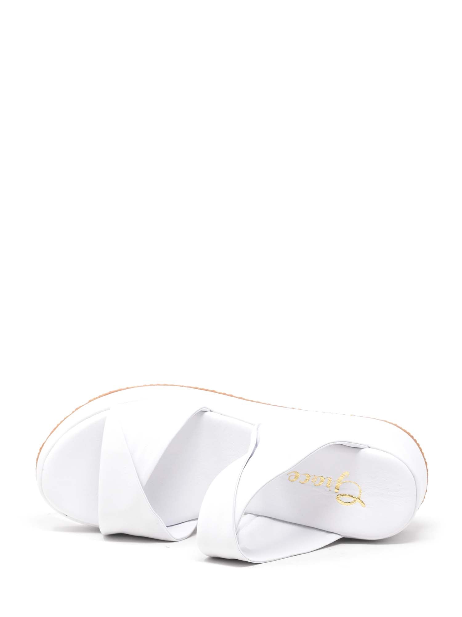 Sandali zeppa Bianco Grace Shoes
