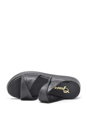 Sandali zeppa Nero Grace Shoes