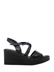 Sandali zeppa Nero Grace Shoes