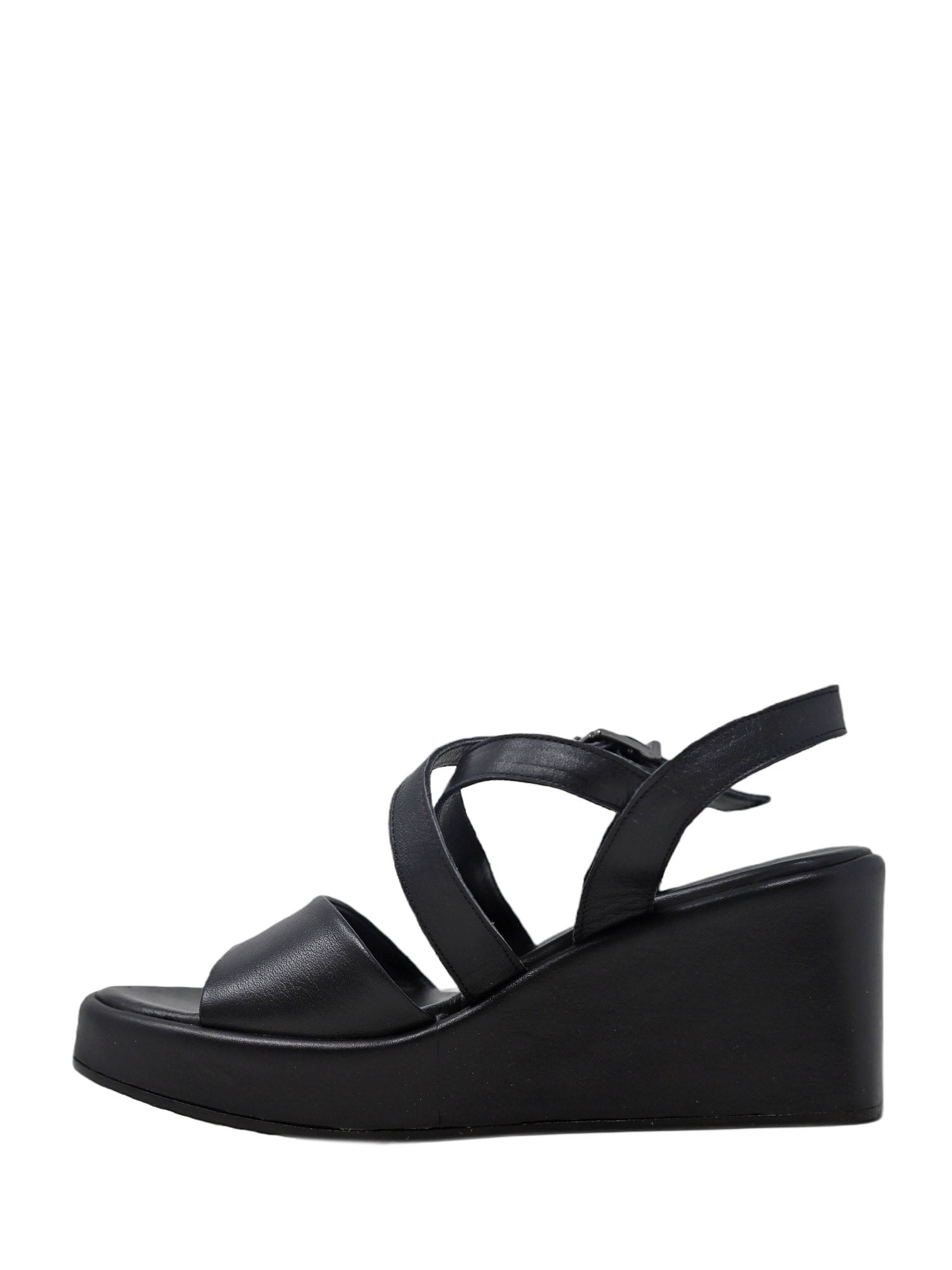 Sandali zeppa Nero Grace Shoes