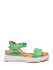 Sandali zeppa Verde Grace Shoes