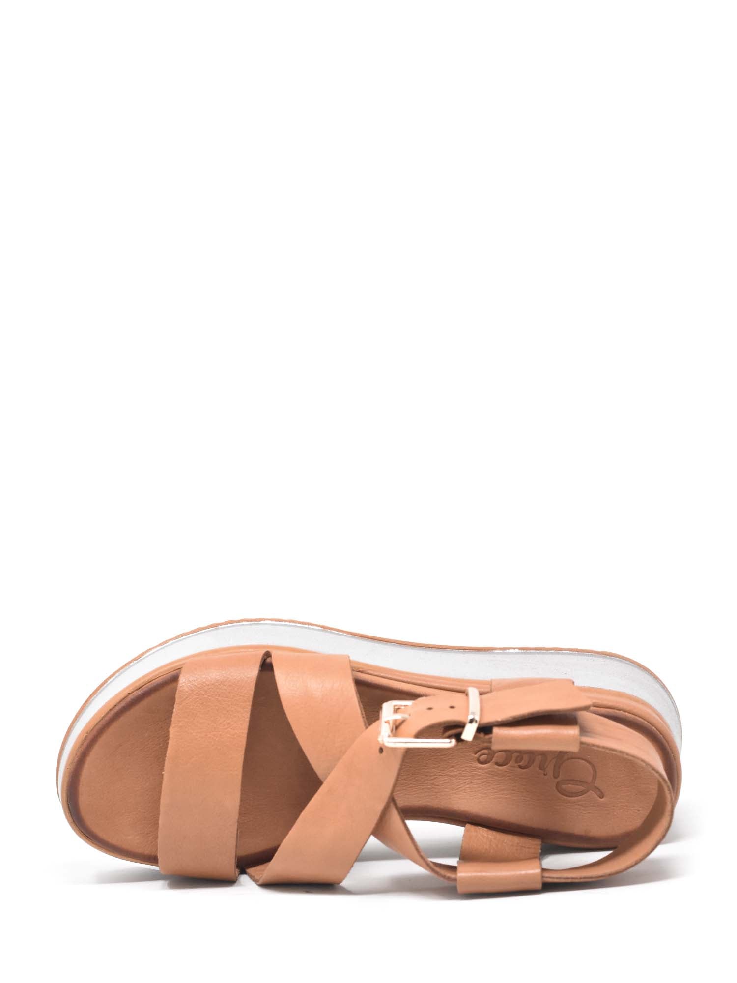 Sandali zeppa Marrone Grace Shoes