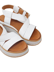 Sandali zeppa Bianco Grace Shoes