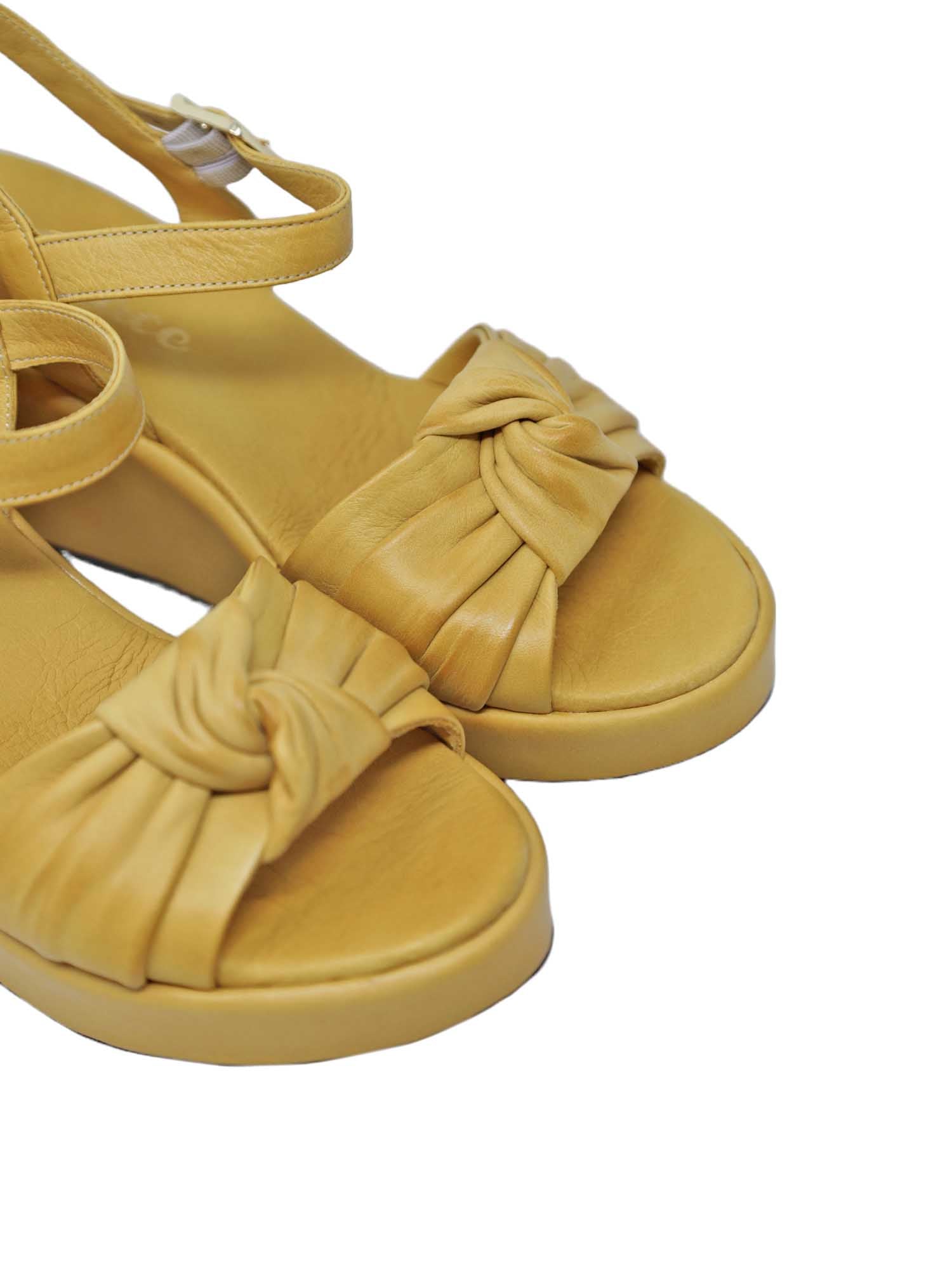 Sandali zeppa Giallo Grace Shoes