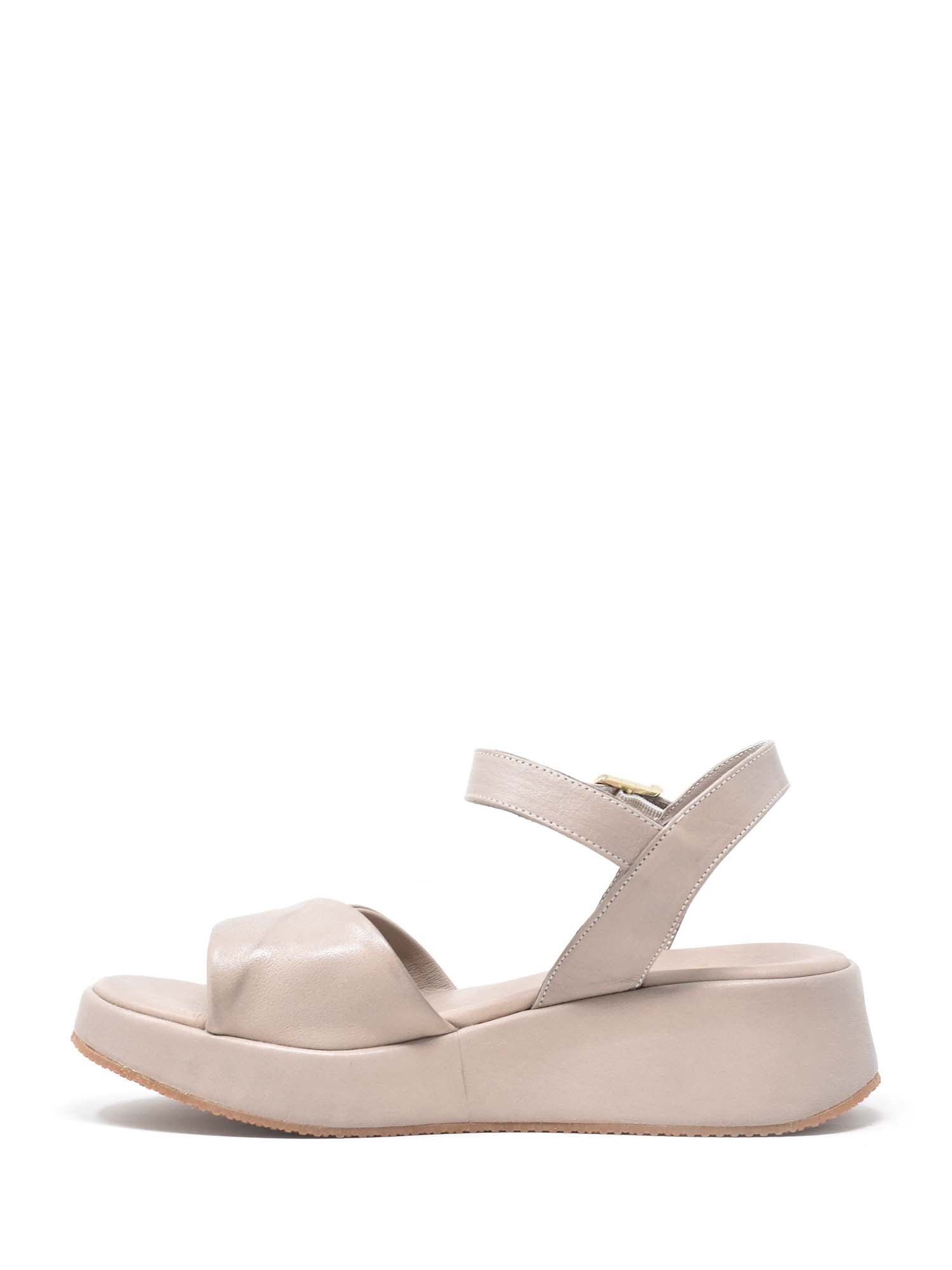 Sandali zeppa Tortora Grace Shoes