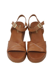 Sandali zeppa Marrone Grace Shoes