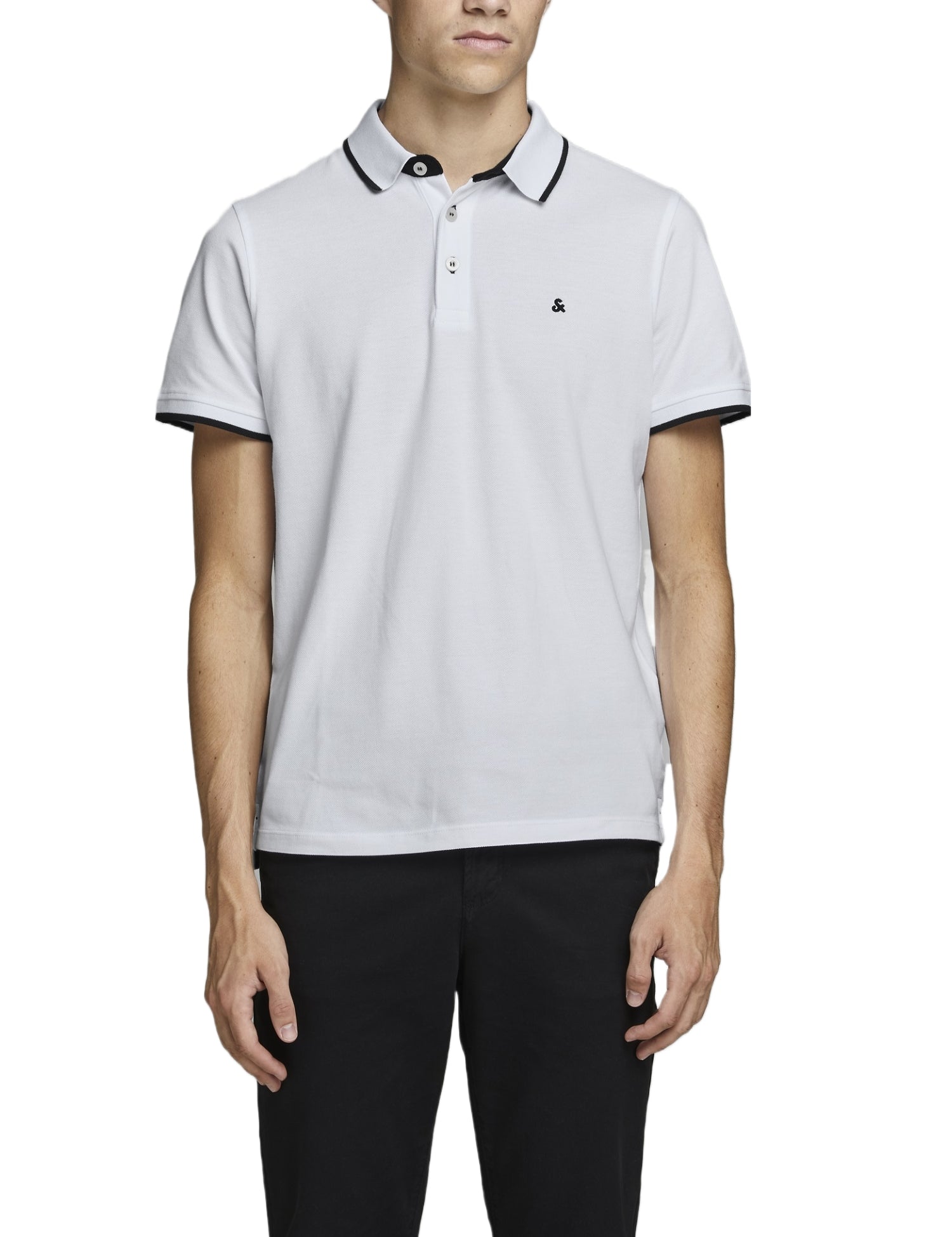 Polo Bianco Nero Jack&jones