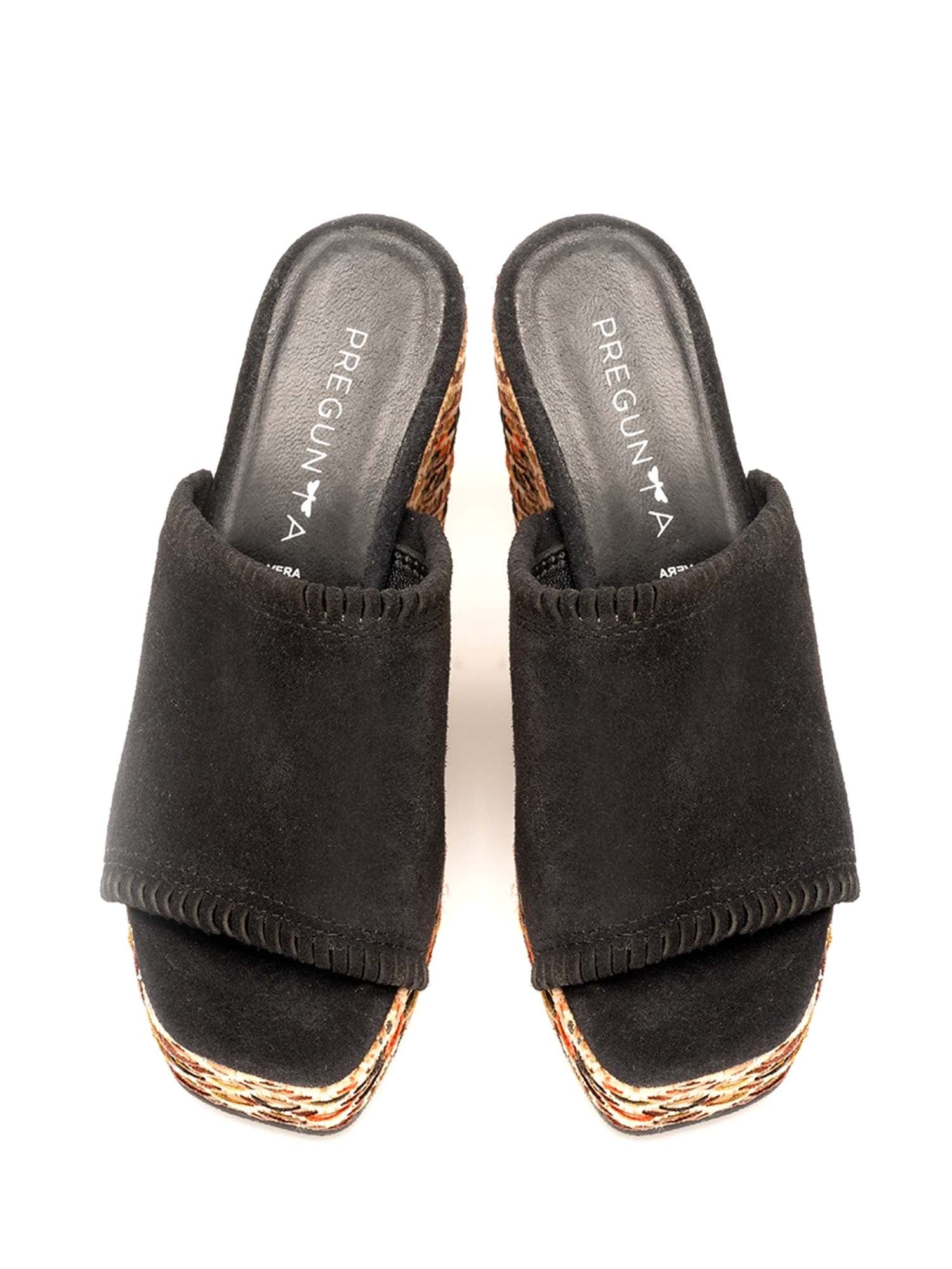 Sandali zeppa Nero Pregunta