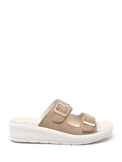 Sandali zeppa Tortora Cinzia Soft