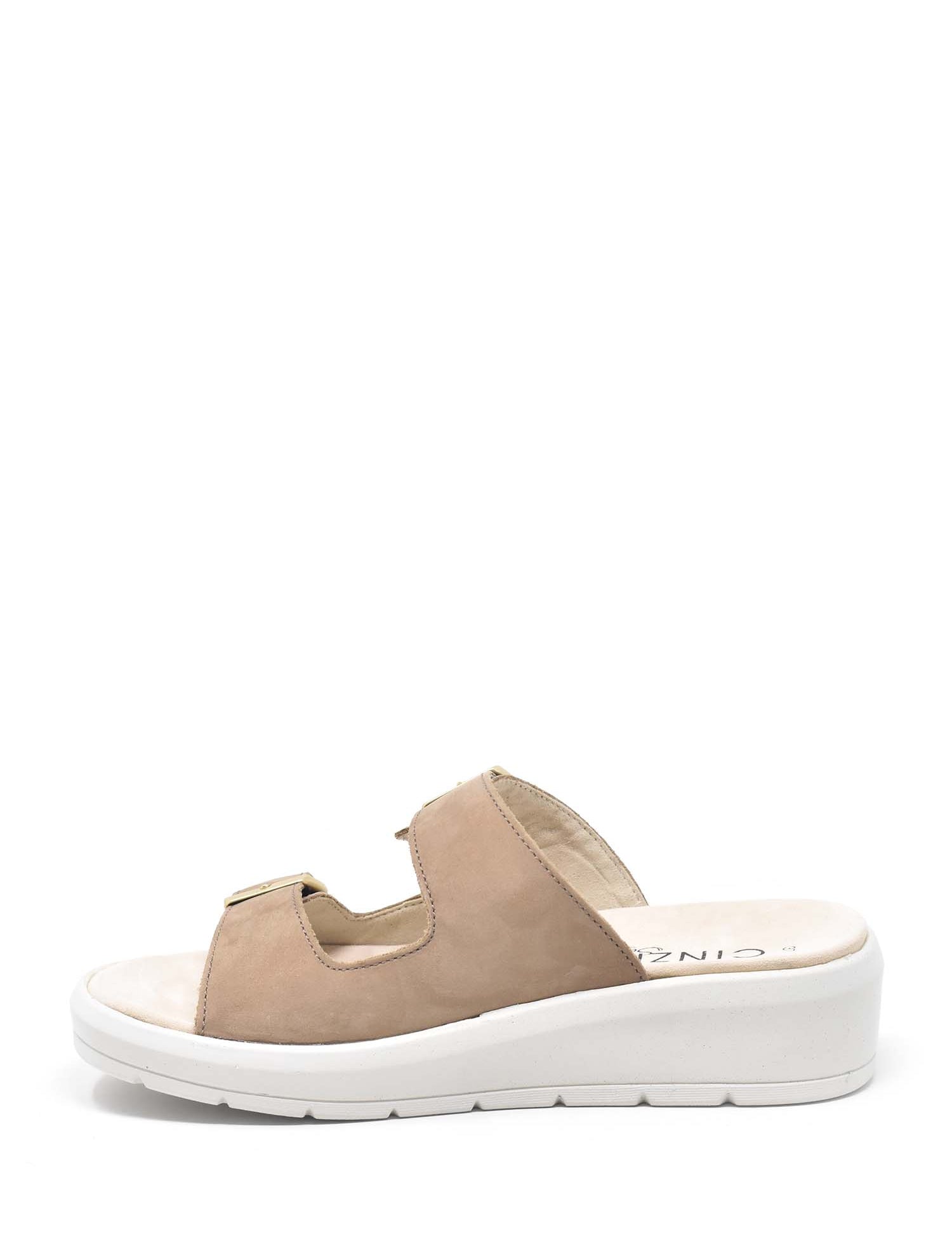 Sandali zeppa Tortora Cinzia Soft