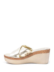 Sandali zeppa Dorato Cinzia Soft