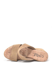 Sandali zeppa Beige Cinzia Soft