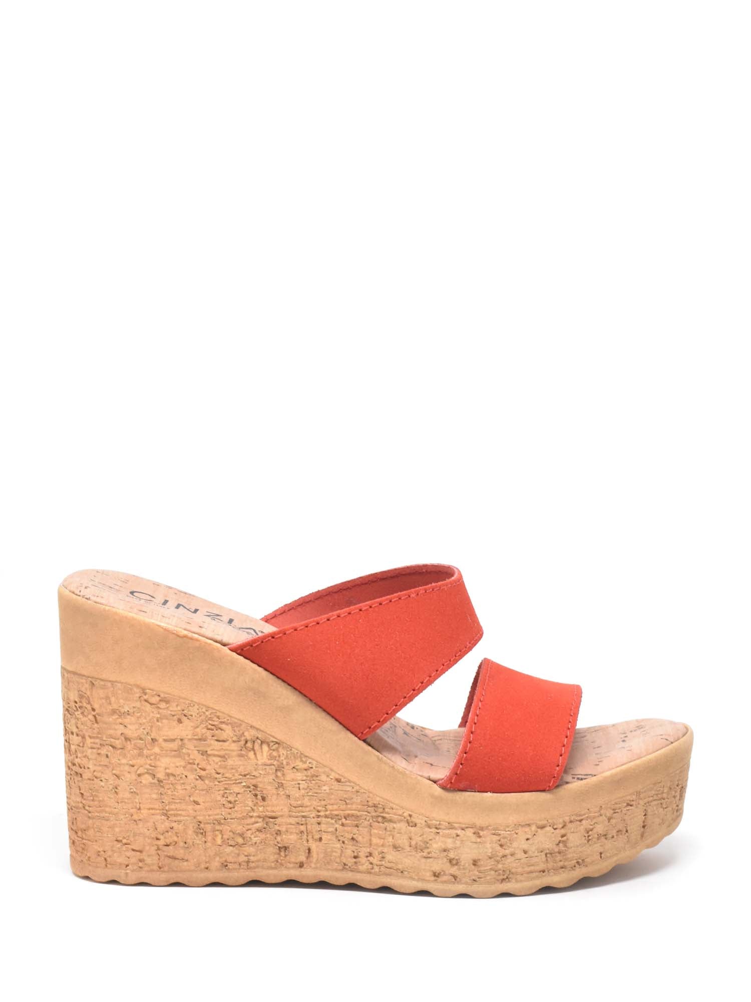 Sandali zeppa Rosso Cinzia Soft