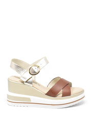 Sandali zeppa Marrone Cinzia Soft