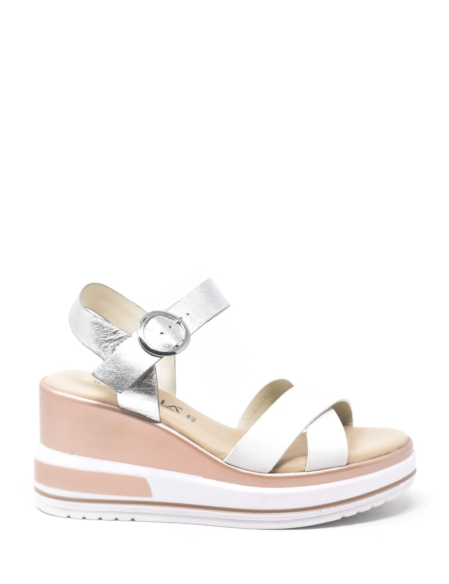 Sandali zeppa Bianco Cinzia Soft