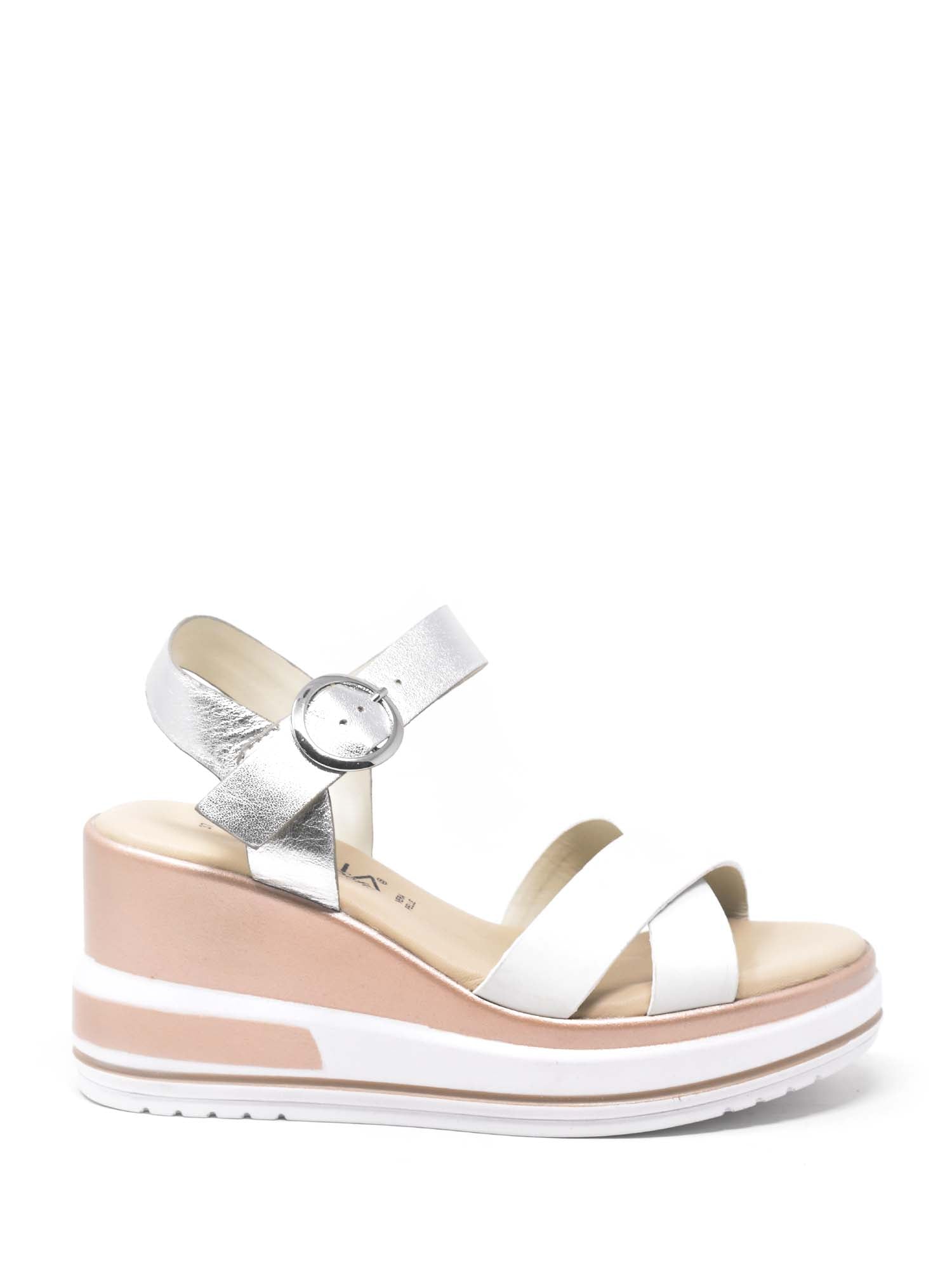 Sandali zeppa Bianco Cinzia Soft