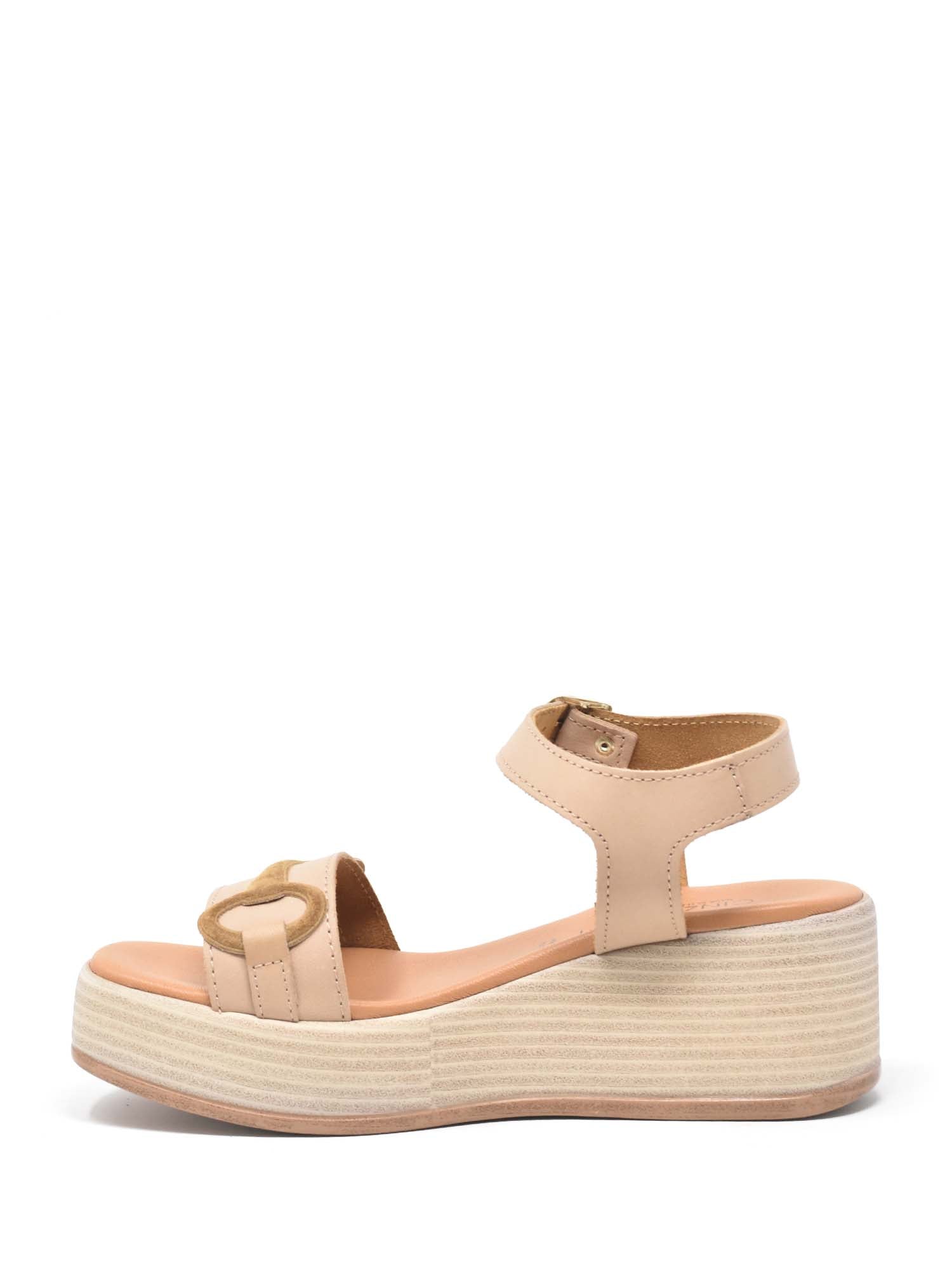 Sandali zeppa Beige Cinzia Soft