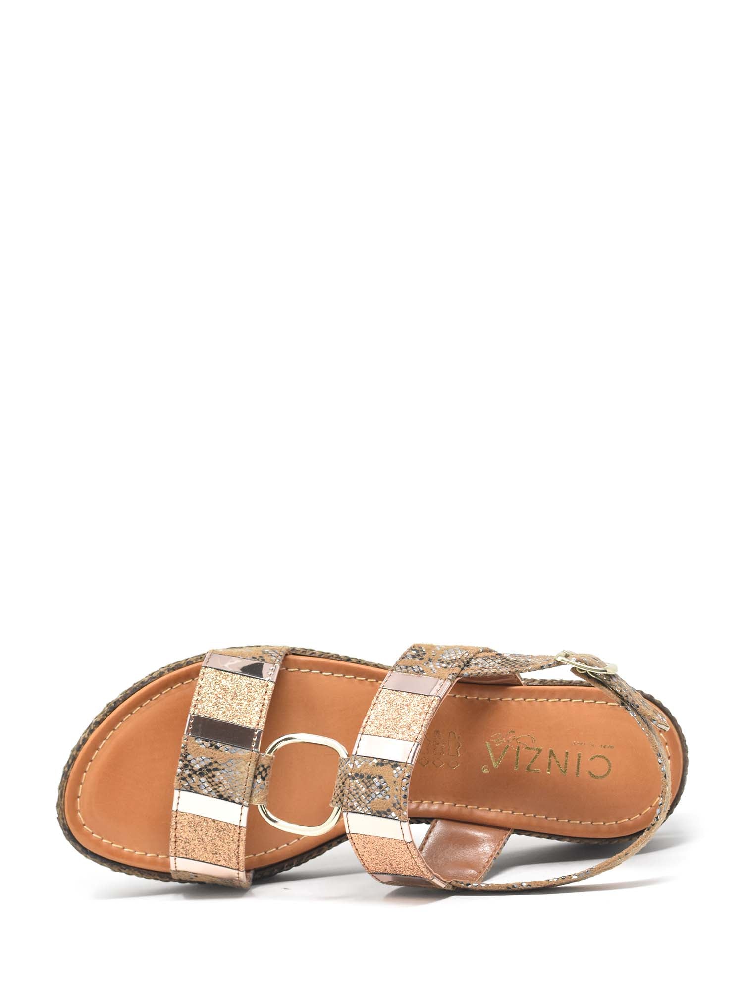 Sandali zeppa Marrone Cinzia Soft