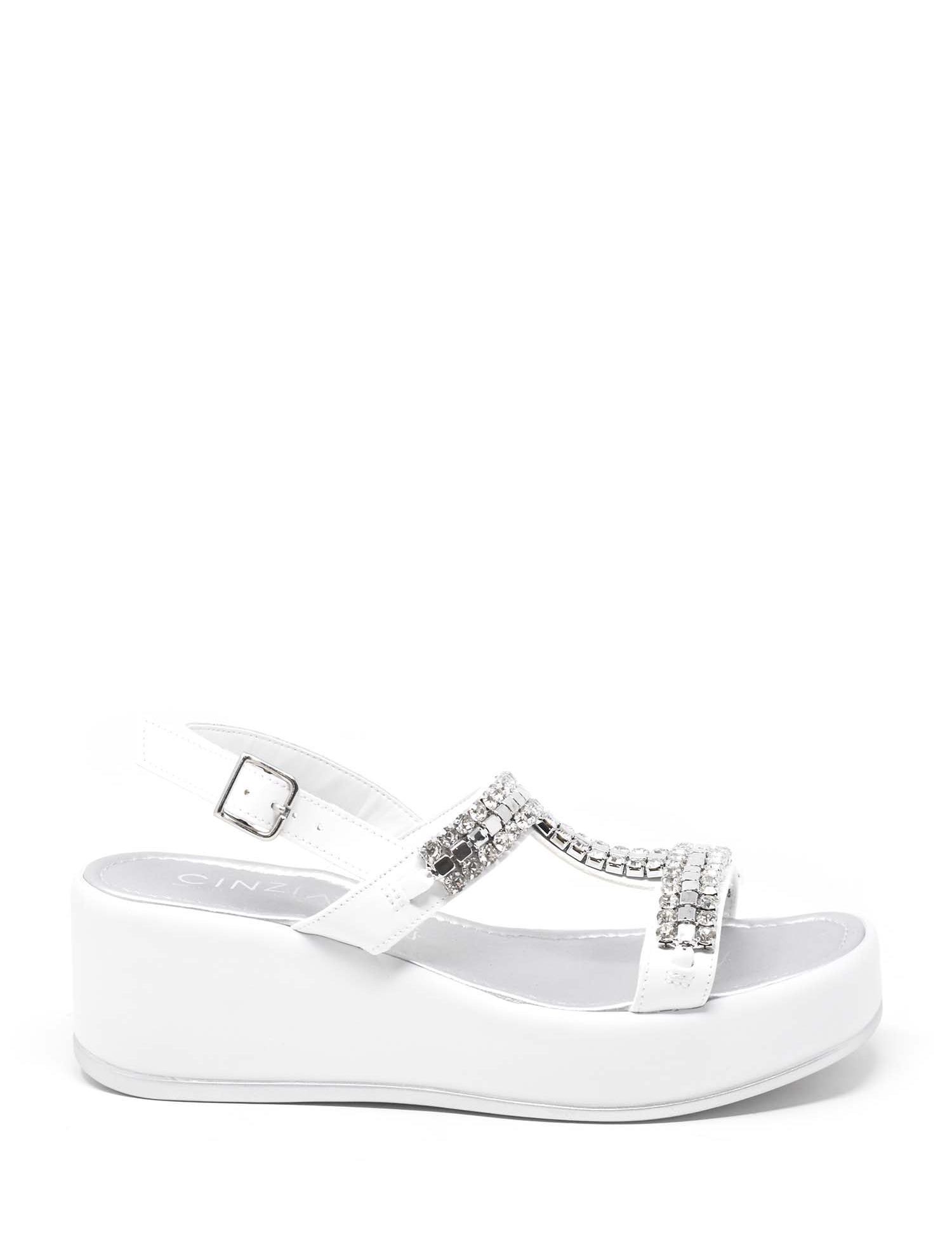 Sandali zeppa Bianco Cinzia Soft