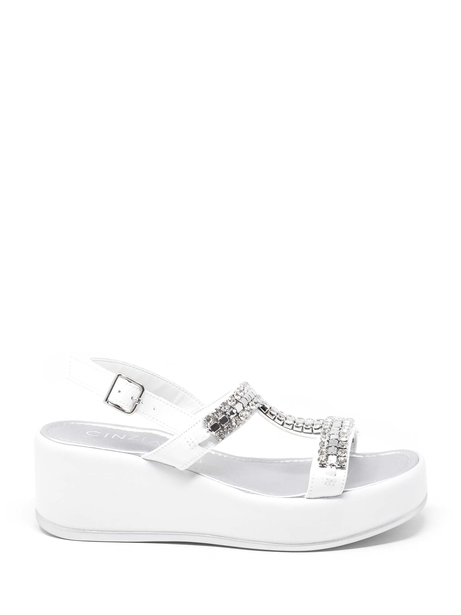 Sandali zeppa Bianco Cinzia Soft
