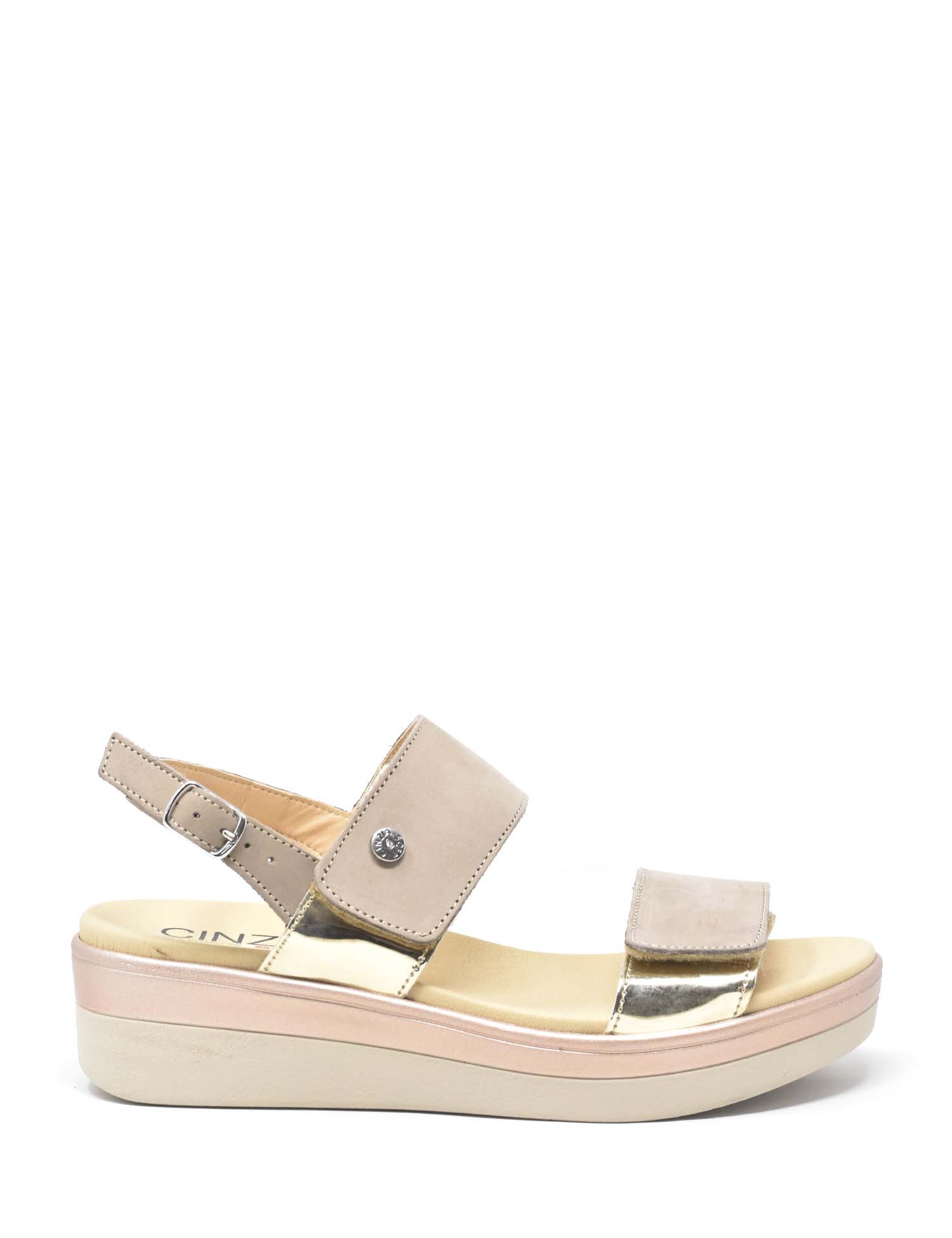 Sandali con strappi Oro Cinzia Soft