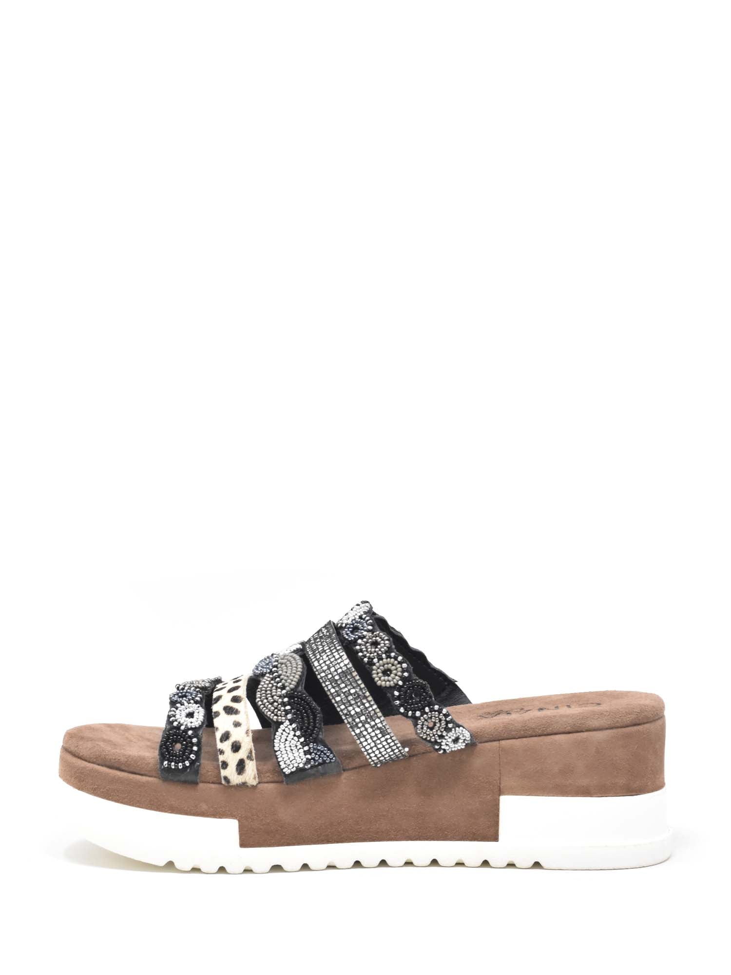 Sandali zeppa Nero Cinzia Soft