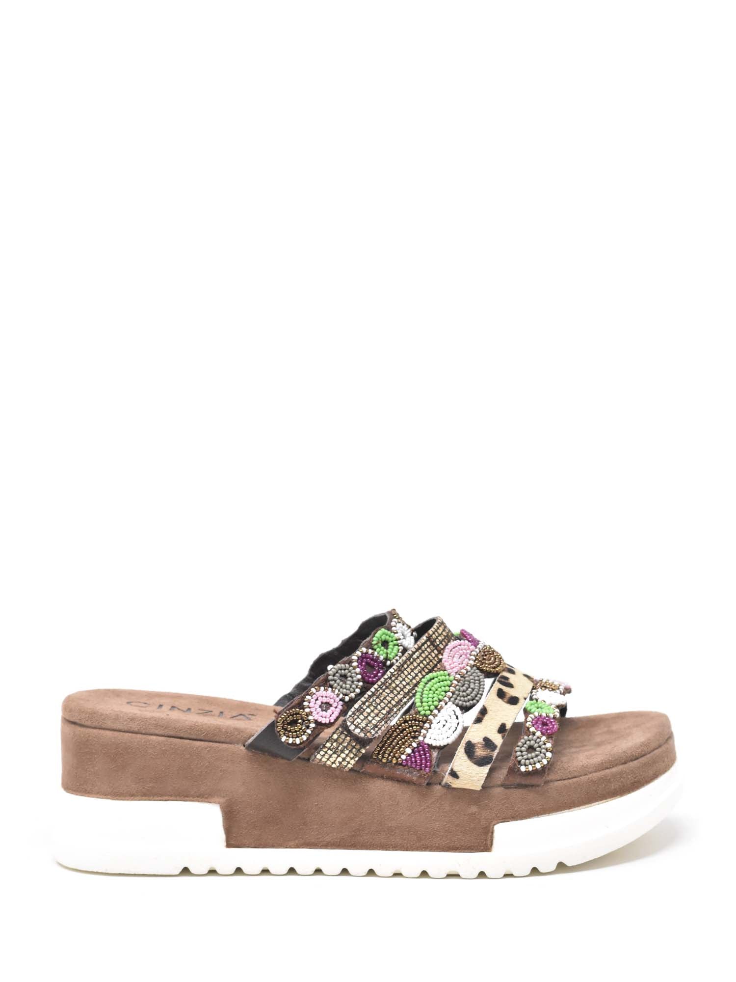 Sandali zeppa Marrone Cinzia Soft