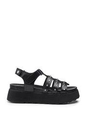 Sandali zeppa Nero Cult