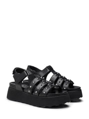 Sandali zeppa Nero Cult