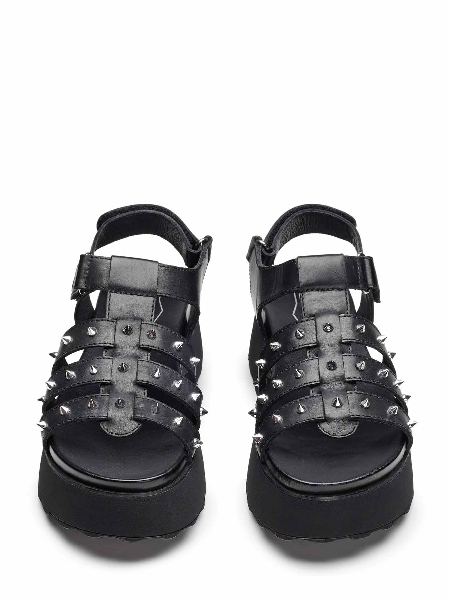 Sandali zeppa Nero Cult