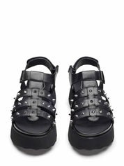 Sandali zeppa Nero Cult