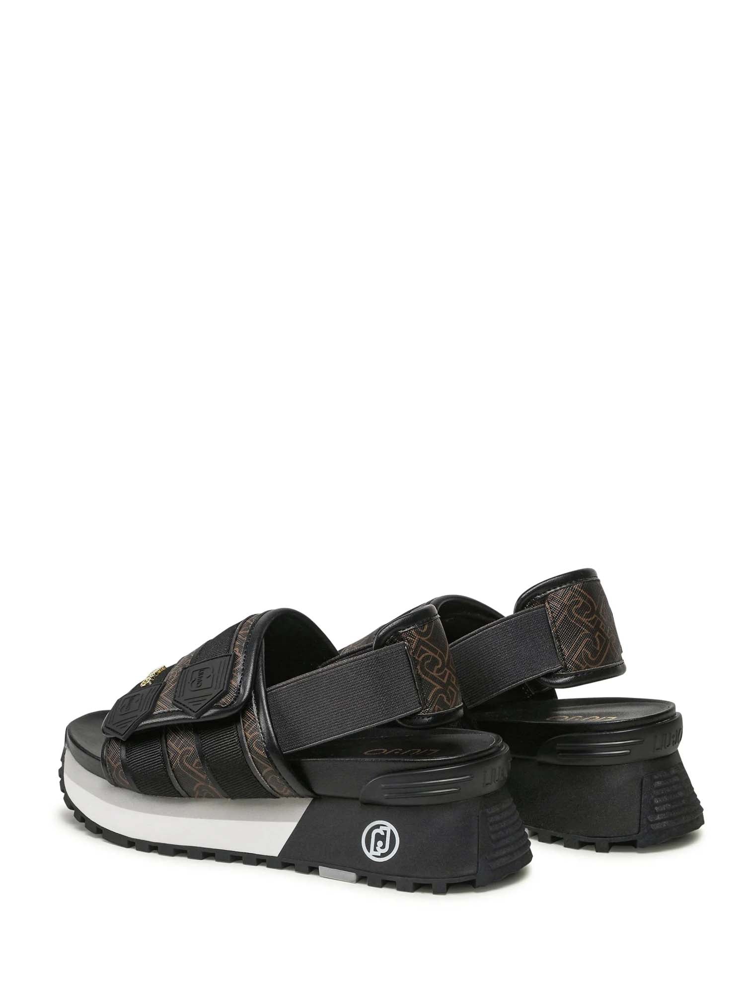 Sandali con strappi Nero Liu-jo