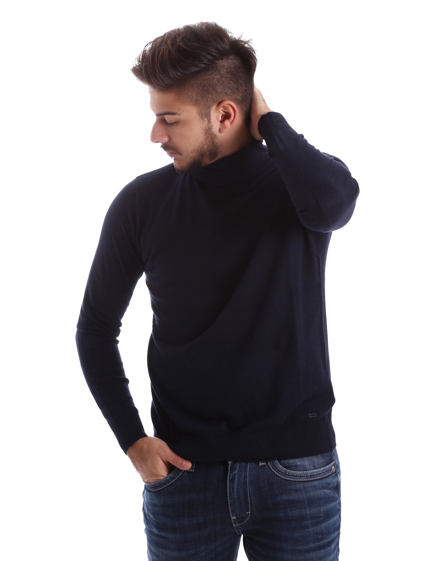 Maglie a collo alto Blu Gas