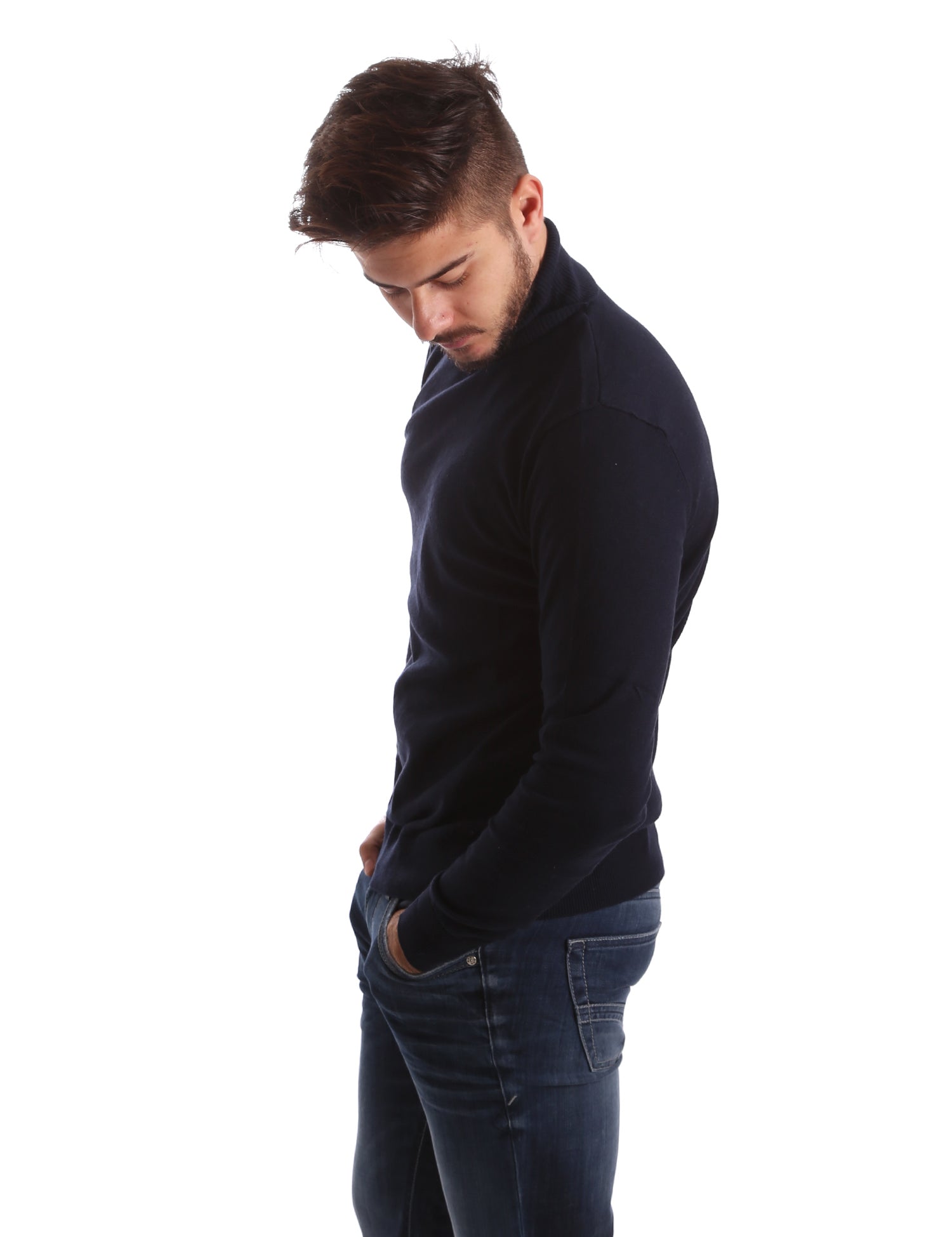 Maglie a collo alto Blu Gas