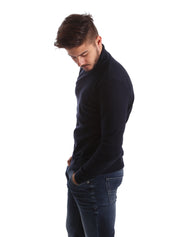 Maglie a collo alto Blu Gas